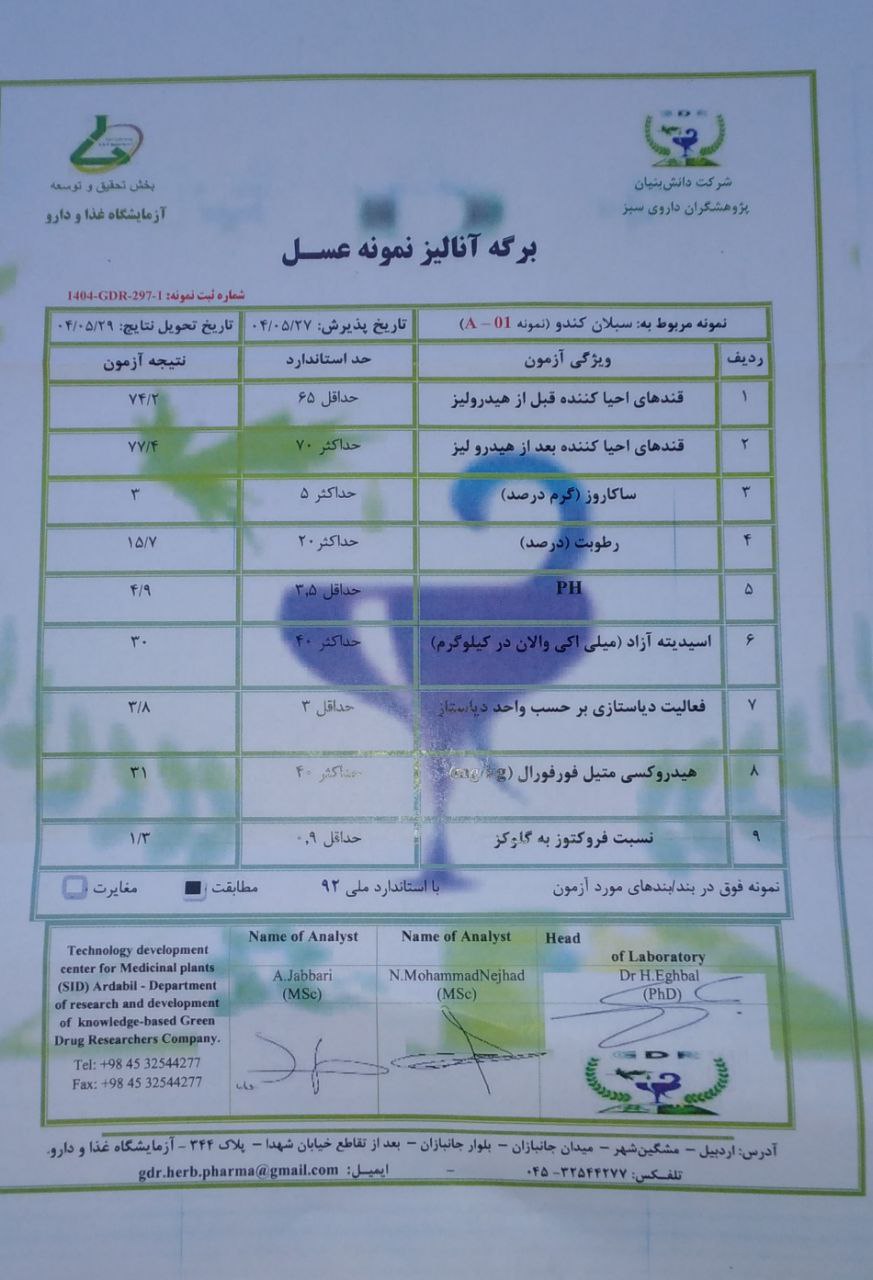 نتیجه آزمایش 1404